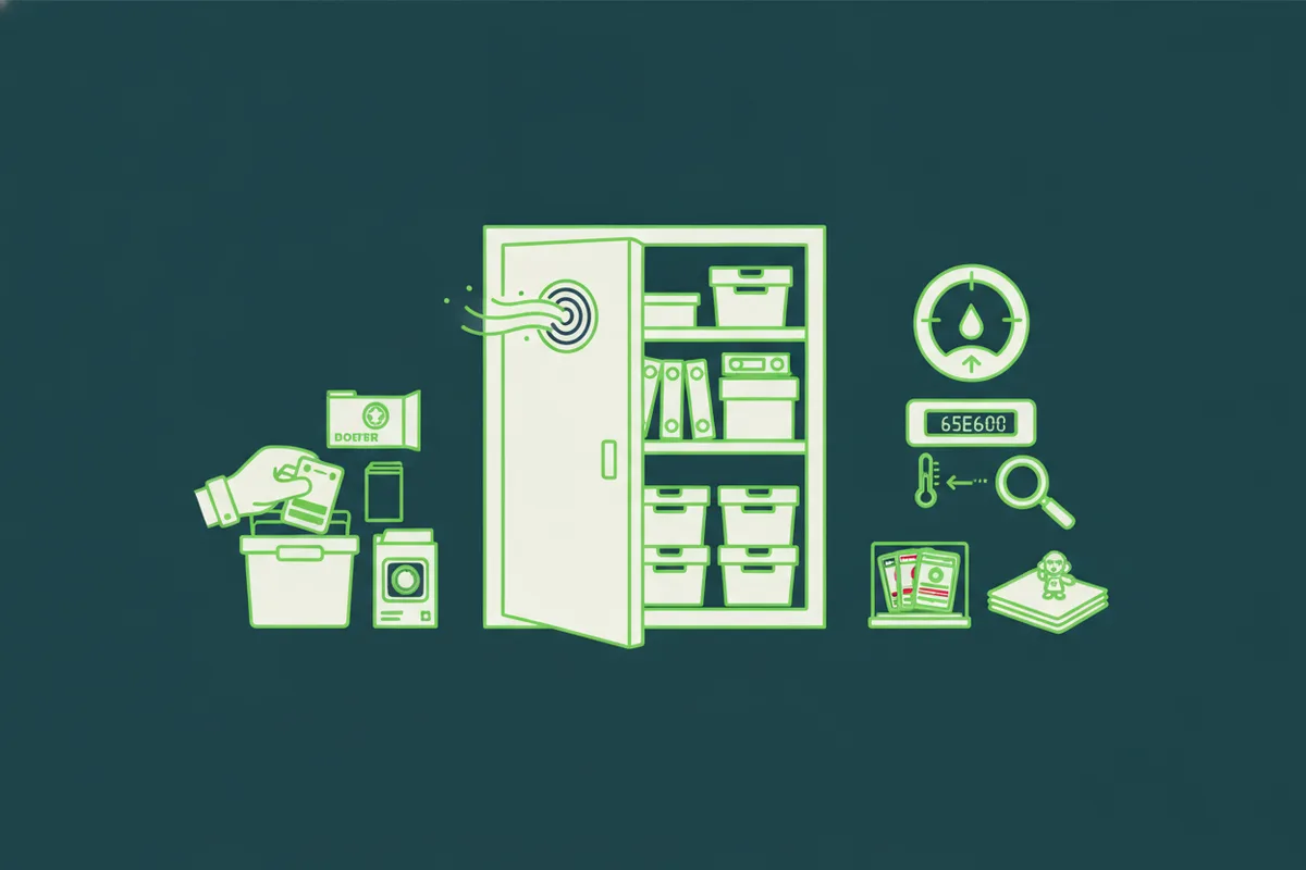 Guardar colecciones en un clóset: ventilación y humedad básica